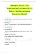 INP FINAL Actual Exam  Questions With Reviewed 100&percnt;  Correct Detailed Answers  Guaranteed Pass&excl;&excl; 