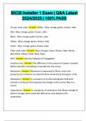 BICSI Installer 1 Exam &vert; Q&A Latest 2024&sol;2025 &vert; 100&percnt; PASS
