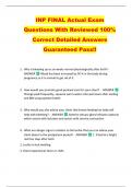 INP FINAL Actual Exam  Questions With Reviewed 100&percnt;  Correct Detailed Answers  Guaranteed Pass&excl;&excl;