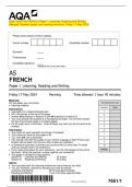 2024&lowbar;AQA&colon; AS FRENCH Paper 1 Listening&comma; Reading and Writing   &lpar;Merged Question paper and marking scheme&rpar;&colon; Friday 17 May 2024 