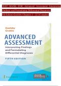 TEST BANK FOR ADVANCED ASSESSMENT&colon; INTERPRETING FINDINGS AND FORMULATING DIFFERENTIAL DIAGNOSES 5th Edition by Goolsby