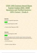 CON 1300 Contract Award Exam &lpar;Latest Update 2025 &sol; 2026&rpar; Questions and Verified Answers - 100&percnt; Correct - Grade A