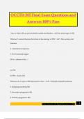 OCCTH 585 Final Exam Questions and Answers 100&percnt; Pass