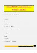 OCCTH 585 Test 1 Questions and Answers 100&percnt; Pass