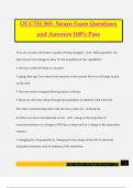 OCCTH 585 Bundled Exams Questions and Answers 100&percnt; Pass Guaranteed&comma; Reviewed 2025
