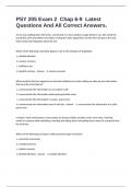 PSY 205 Exam 2  Chap 6-9  Latest Questions And All Correct Answers&period;