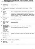 NCS advantage Exam 1- Study Topics questions correctly answered to pass 