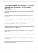 PSY-205 Forensic Psychology&colon; 2-2 Study Guide Exam Questions And Answers Graded A&plus;&period;
