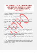 3M 302 RPPO STUDY GUIDE LATEST UPDATED 2025 QUESTIONS WITH COMPLETE SOLUTIONS 100&percnt; SURE PASS&excl;&excl; 
