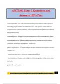 ANT2100 Exam 3 Questions and Answers 100&percnt; Pass