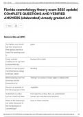 Florida cosmetology theory exam 2025 update&rpar; COMPLETE QUESTIONS AND VERIFIED ANSWERS &lpar;elaborated&rpar; Aready graded A&plus;&excl;&excl;