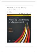 TEST BANK FOR ESSENTIALS OF NURSING LEADERSHIP & MANAGEMENT 8TH EDITION BY SALLY A&period; WEISS CHAPTER 1-16 QUESTIONS AND ANSWERS &vert;LATEST UPDATE&vert; &vert;GRADED A&plus;&vert; &vert;2025-26&vert;