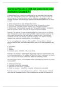 Nursing Process NCLEX Questions and Answers Graded A&plus;