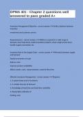 OPMA 401 - Chapter 2 questions well answered to pass graded A&plus;
