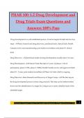 PHAR 100&colon; 1&period;2 Drug Development and Drug Trials Exam Questions and Answers 100&percnt; Pass
