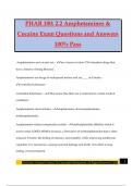 PHAR 100&colon; 2&period;2 Amphetamines & Cocaine Exam Questions and Answers 100&percnt; Pass