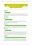 NURS 676 Advanced Pharmacology Midterm Exam &lpar;WCU&rpar; &commat;Question And Answers 2023&sol;2024 Latest Update Already Graded A&plus;