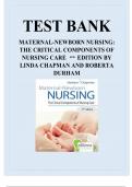 Test Bank - Davis advantage for maternal newborn nursing critical components of nursing care 4th edition connie durham roberta chapman &period;