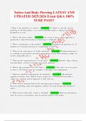 Tattoo And Body Piercing LATEST AND UPDATED 2025&sol;2026 Exam Q&A 100&percnt; SURE PASS&excl;&excl; 