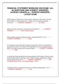 FINANCIAL STATEMENT MODELING 2025 EXAM &vert; ALL 80 QUESTIONS AND CORRECT ANSWERS &vert; ALREADY GRADED A&plus; &vert; VERIFIED ANSWERS &vert; LATEST EXAM