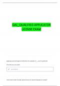 QAL LICENSE QUESTIONS WITH COMPLETE ANSWERS