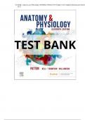 Test Bank - Anatomy and Physiology 11th Edition &lpar;Patton 2025&rpar; Chapter 1-48&comma; Complete Questions and Answers &lpar;A&plus;&rpar;&period;