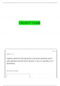 CROSSFIT LEVEL 1 EXAM REVIEW QUESTIONS WITH COMPLETE ANSWERS