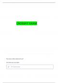 CROSSFIT LEVEL 1 TRAINER QUESTIONS WITH COMPLETE ANSWERS