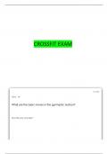 CROSSFIT LEVEL 1 HANDBOOK QUESTIONS WITH COMPLETE ANSWERS
