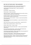 BIO 302 LECTURE EXAM 1 AND ANSWERS