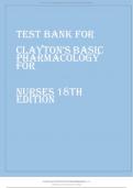 TEST BANK FOR CLAYTON&rsquo;S BASIC PHARMACOLOGY  FOR NURSES 18TH  EDITION BY WILLIHNGANZ