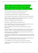 Ohio State Cosmetology and Barber Board Infection Control and Safety Questions and Answers Verified 100&percnt;