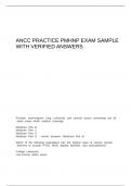 ANCC Practice PMHNP Exam Sample