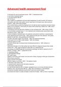 Advanced health assessment final Exam 2025&sol;2026 Questions With Completed & Verified Solutions&period;