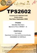 TPS2602 Assignment 50 PORTFOLIO &lpar;COMPLETE ANSWERS&rpar; 2026 - DUE 25 September 2026