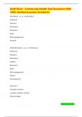 Swift River - Community Health Test Questions With 100&percnt; Verified Answers Graded A&plus;