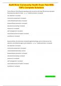 Swift River Community Health Exam Test With 100&percnt; Complete Solutions