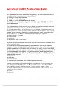 Advanced Health Assessment Exam 2025&sol;2026 Questions With Completed & Verified Solutions&period;