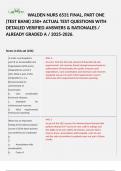WALDEN NURS 6531 FINAL&comma; PART ONE &lpar;TEST BANK&rpar; 250&plus; ACTUAL TEST QUESTIONS WITH DETAILED VERIFIED ANSWERS & RATIONALES &sol; ALREADY GRADED A &sol; 2025-2026&period;   