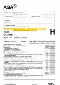 2023 AQA GCSE SPANISH 8698&sol;LH Paper 1 Listening Higher Tier Question Paper &  Mark scheme &lpar;Merged&rpar; June 2023 &lbrack;VERIFIED&rsqb;