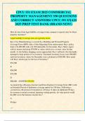 CPCU 551 EXAM 2025 COMMERCIAL  PROPERTY MANAGEMENT 350 QUESTIONS  AND CORRECT ANSWERS&sol; CPCU 551 EXAM  2025 PREP TEST BANK &lpar;BRAND NEW&excl;&rpar;