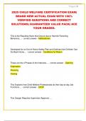 2025 CHILD WELFARE CERTIFICATION EXAM&vert;  BRAND NEW ACTUAL EXAM WITH 100&percnt;  VERIFIED QUESTIONS AND CORRECT  SOLUTIONS&vert; GUARANTEED VALUE PACK&vert; ACE  YOUR GRADES&period;