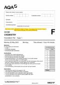 2023 AQA GCSE CHEMISTRY 8462&sol;1F Paper 1 Foundation Tier Question Paper &  Mark scheme &lpar;Merged&rpar; June 2023 &lbrack;VERIFIED&rsqb;