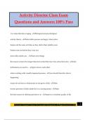 Activity Director Class Exam Questions and Answers 100&percnt; Pass