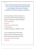 CMS NUTRITION PROCTORED NEWEST 2025  ACTUAL EXAM COMPLETE 200 QUESTIONS  AND CORRECT DETAILED ANSWERS &lpar;VERIFIED ANSWERS&rpar; &vert;ALREADY GRADED A&plus;