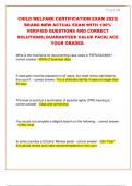CHILD WELFARE CERTIFICATION EXAM 2025&vert;  BRAND NEW ACTUAL EXAM WITH 100&percnt;  VERIFIED QUESTIONS AND CORRECT  SOLUTIONS&vert; GUARANTEED VALUE PACK&vert; ACE  YOUR GRADES&period;