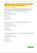 Swift River - Community Health Exam Test Questions With 100&percnt; Verified Answers Graded A&plus;