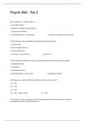 Psych 253 - Tut 2 Exam With Correct Actual Questions And Correctly Well Defined&period;