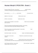 Human Morph 2 PCB 3704 - Exam 1 Questions And Answers Well Detailed 100&percnt; Explained Answers&period;