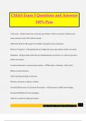 CMAS Exam 3 Questions and Answers 100&percnt; Pass